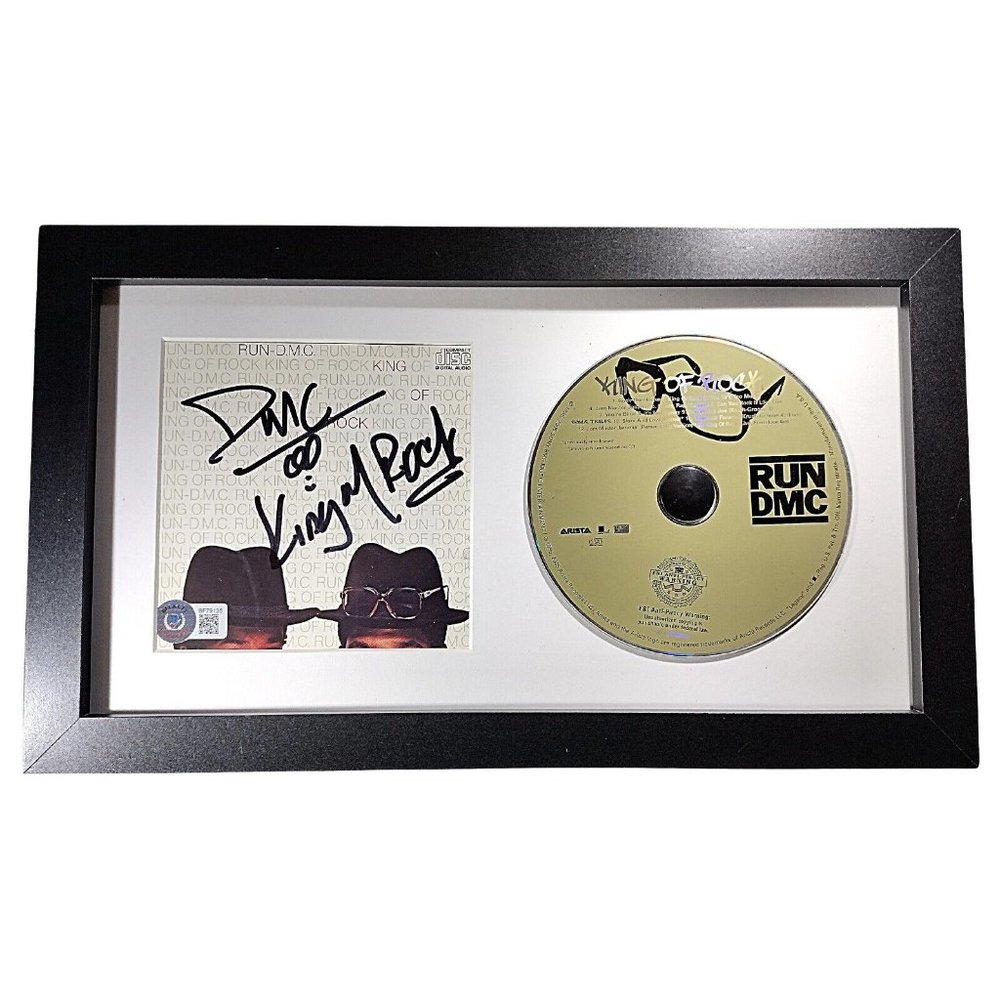 Darryl D.M.C. McDaniels Signed Run DMC King of Rock CD Framed Beckett Autograph